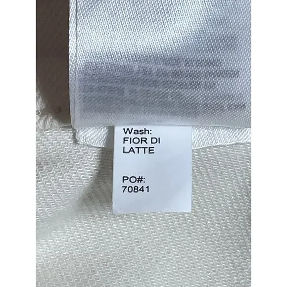 Reformation Size 23 Womens Jeans White Alyssa Stretch HighRise Wide Leg Cropped - Picture 9 of 12